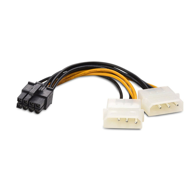Cable Adaptador Poder PCI E Express 8pin 2x Molex 4pin