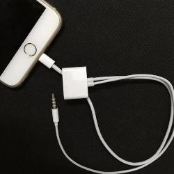 Cable Adaptador Parlante iPhone 30pin Lightning + Audio Jack 3,5