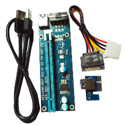 Tarjeta Vertical Riser USB 3.0 1-16x Pci-e Molex Miner V007