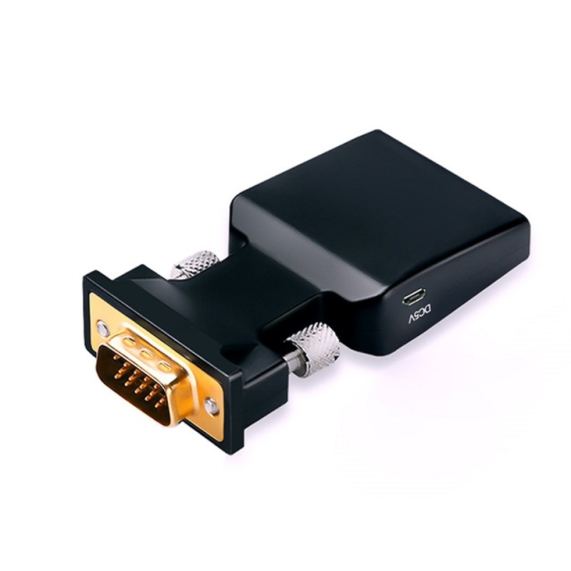 Adaptador HDMI 1.4 1080p VGA Proyector TV Monitor Audio In