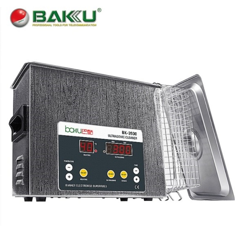 Limpiador Batea Tina Ultrasonido 120W Baku BK-2000 Calefactor