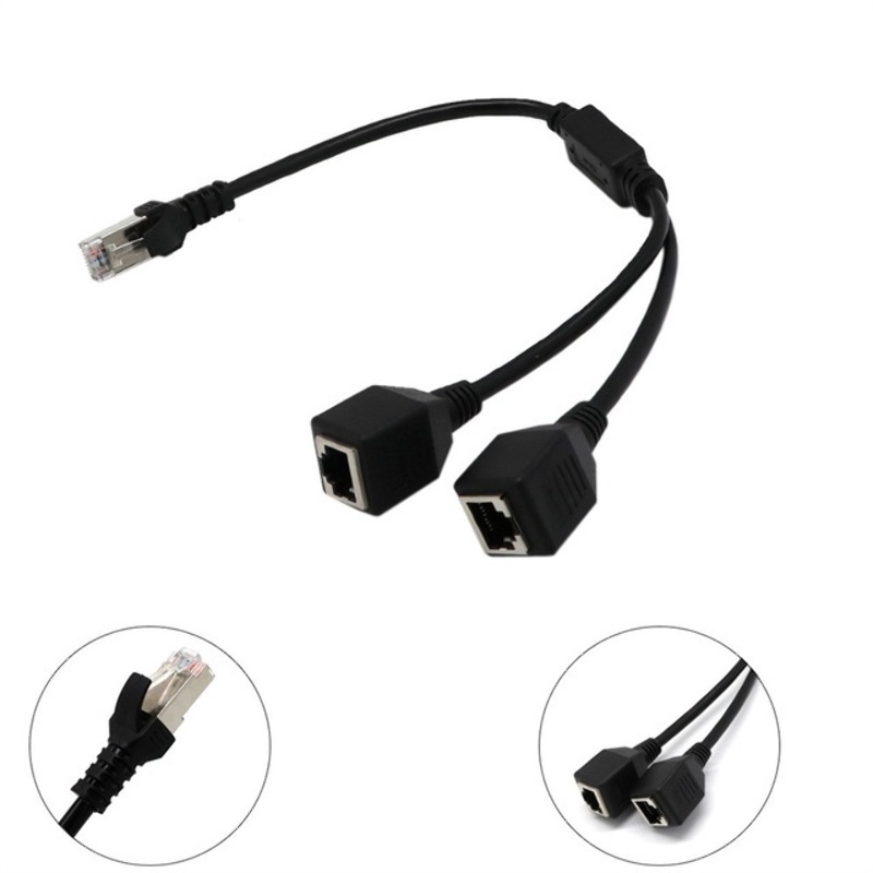 Adaptador Splitter Divisor 2 Ethernet Lan RJ45