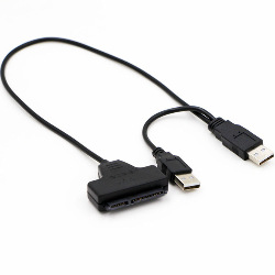 Cable Adaptador Sata 7+22pin a USB 2.0 Disco Duro 2.5"