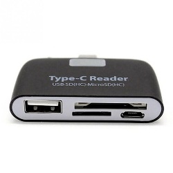 Lector OTG USB-C 3.1 SD Micro SD USB Mac Celular
