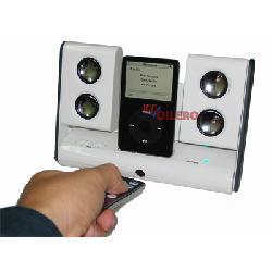 Parlantes para iPod con control remoto y cargador