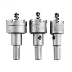 Set 3 Brocas Copa Metal Dientes de Carburo 20mm 25mm 30mm