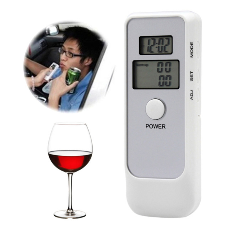 Alcotest LCD Medidor Alcohol + Reloj